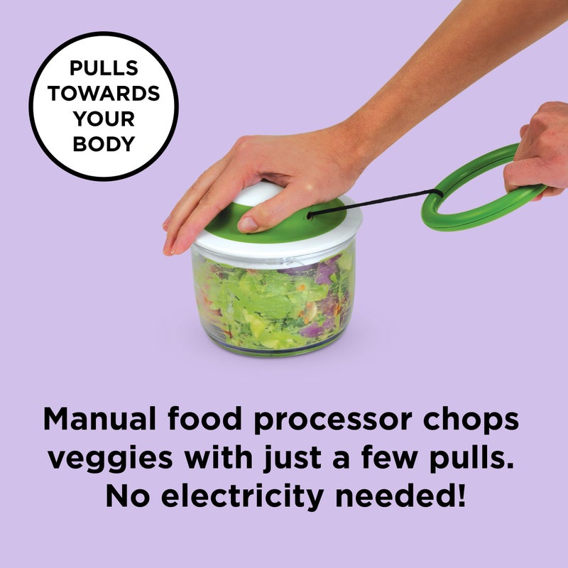 Chef'n VeggiChop Hand-Powered Food Chopper (Arugula), 5.5" x 5.5" x 5" - Image 4